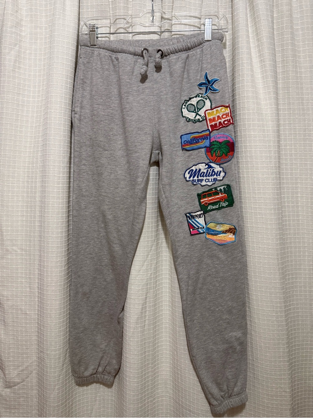 Vintage Havana S Gray California Patch Jogger Sweatpants